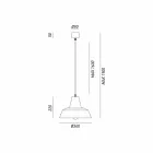 Lámpara antigua campana de hierro suspensión Virginia Il Fanale Viadurini