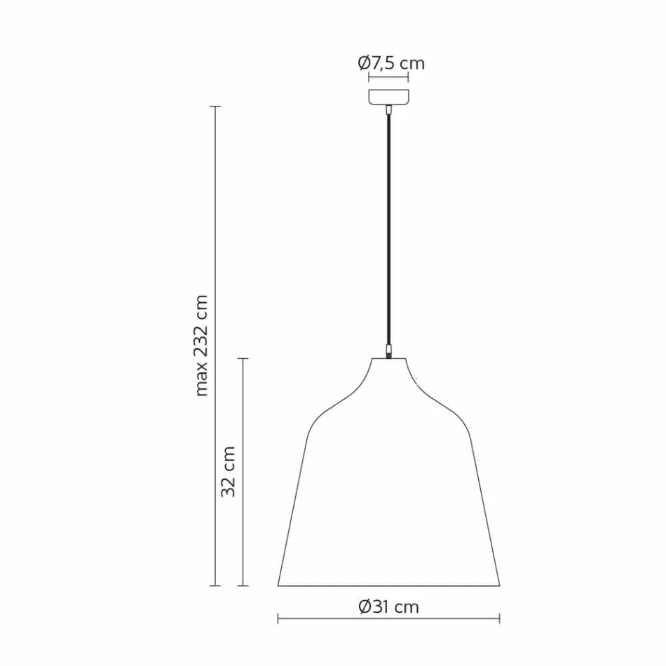 Lámpara de suspensión en gres antracita e interiorismo blanco - Edmondo Viadurini