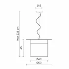 Lámpara de suspensión Cylinder Design de lino blanco, Made in Italy - Magic Viadurini