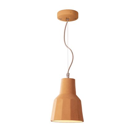 Lámpara de suspensión de mayólica toscana hecha a mano en Italia - Toscot Rossi Viadurini