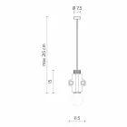 Lámpara de suspensión en metal blanco, antracita o dorado 2 tamaños - Meccasmo Viadurini