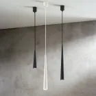 Lámpara de suspensión en metal blanco, negro o dorado 2 tamaños - Girotondo Viadurini