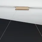 Lámpara de suspensión en metal acabado dorado con LED regulable - Raiss Viadurini