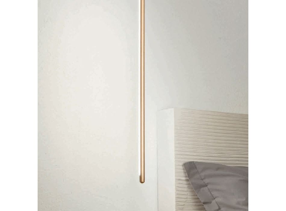 Lámpara de Suspensión en Metal Pintado Dorado con Cables Regulables - Naranja Viadurini