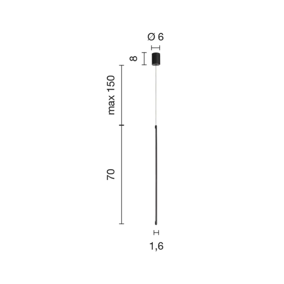 Lámpara de Suspensión en Metal Pintado Dorado con Cables Regulables - Naranja Viadurini