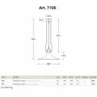 Lámpara colgante en latón y el molino de cobre con gancho Viadurini
