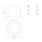 Lámpara de Suspensión en Polietileno Blanco Made in Italy - Minervo Viadurini