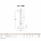 Lámpara colgante de cobre antiguo y fundición de latón Viadurini