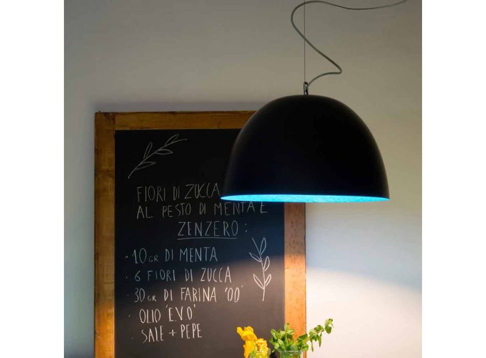 Lámpara colgante de resina In-es.artdesign H2o Pizarra moderna Viadurini