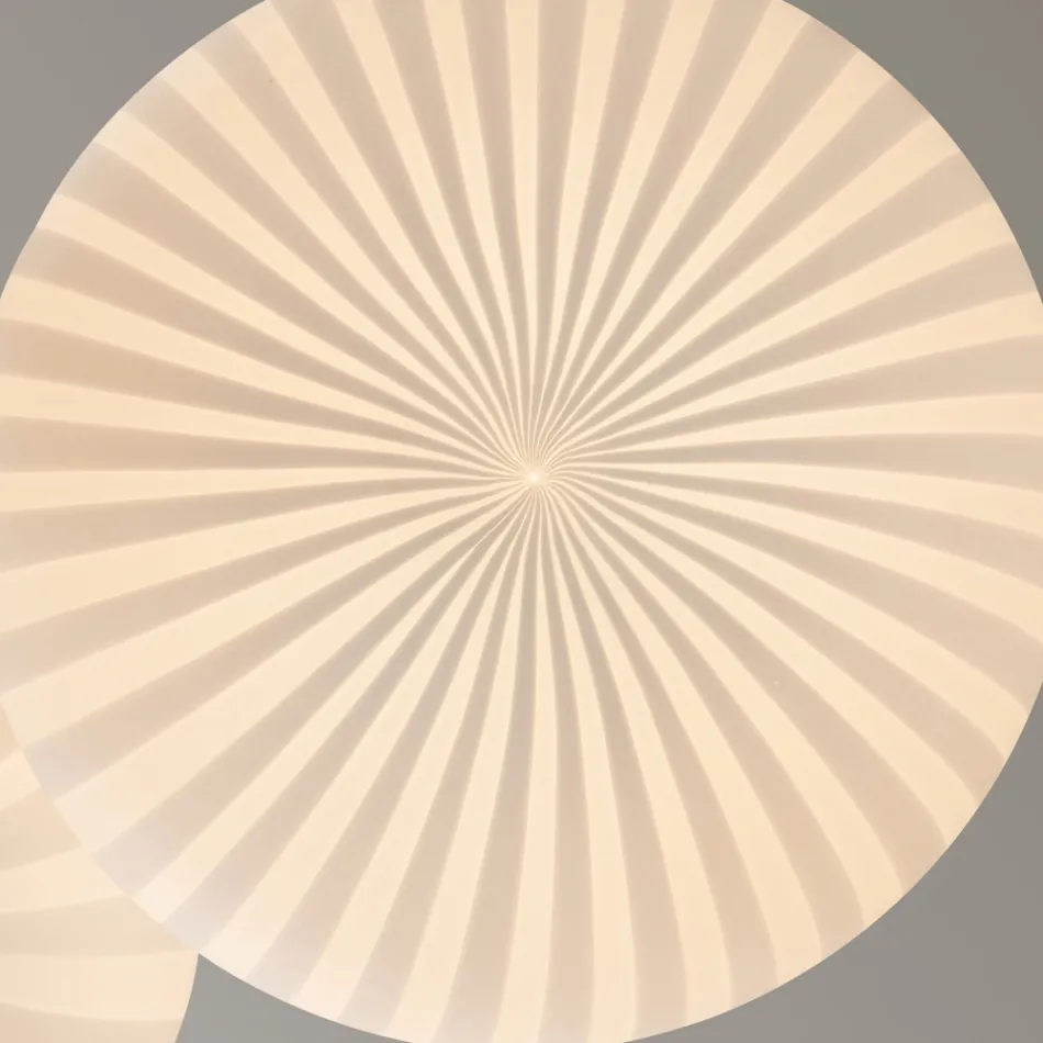 Lámpara de suspensión de vidrio blanco con diseño de filigrana en punta - Caravana Viadurini