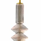 Lámpara de suspensión en cristal de Murano y tela, Made in Italy - Missi Viadurini
