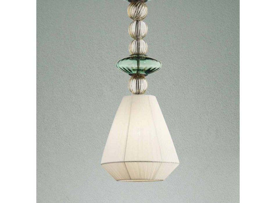 Lámpara de suspensión en vidrio veneciano Hecho a mano Made in Italy - Amilia Viadurini
