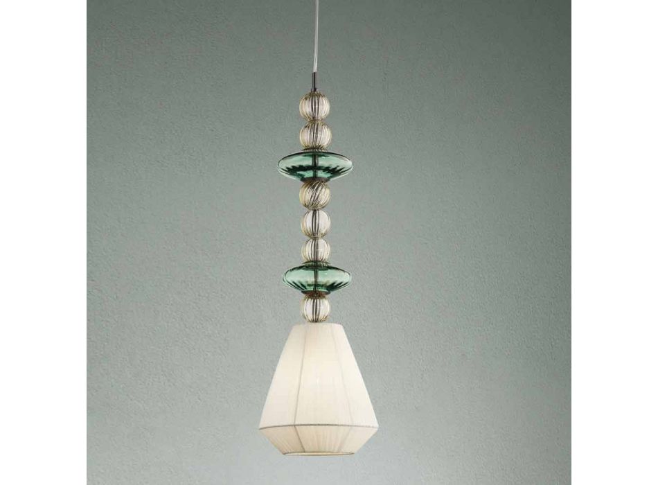 Lámpara de suspensión en vidrio veneciano Hecho a mano Made in Italy - Amilia Viadurini