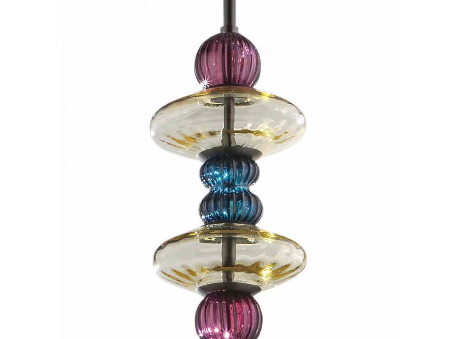 Lámpara colgante Venecia de vidrio, hecha a mano en Italia - Amilia Viadurini