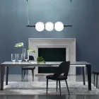 Lámpara colgante de vidrio veneciano soplado a mano 95 cm - Júpiter Viadurini