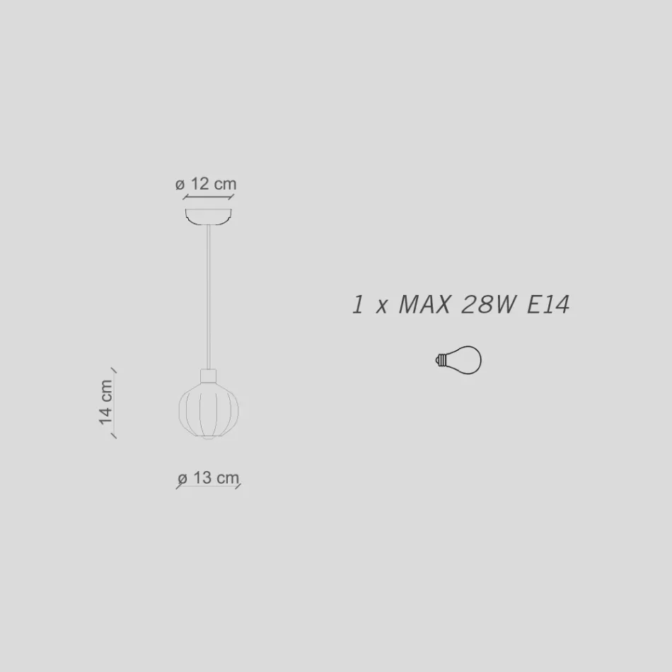 Lámpara colgante de vidrio en 2 acabados diferentes Made in Italy - Afoxe Viadurini