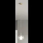 Lámpara colgante de vidrio soplado de doble capa fabricada en Italia - Trilly  Viadurini