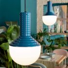 Lámpara colgante de vidrio pintado Made in Italy - Selaron Viadurini