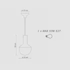 Lámpara colgante de vidrio pintado Made in Italy - Selaron Viadurini