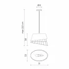 Lámpara de Suspensión en Fibra de Vidrio Blanca y Metal Elegante Diseño - Solar Viadurini