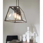 Lámpara de suspensión Industrial 3 luces de Londres Il Fanale Viadurini