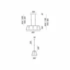 Lámpara de suspensión Industrial 3 luces de Londres Il Fanale Viadurini