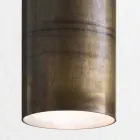 Lámpara Industrial suspensión Ø 10 cm Girasoles Il Fanale Viadurini