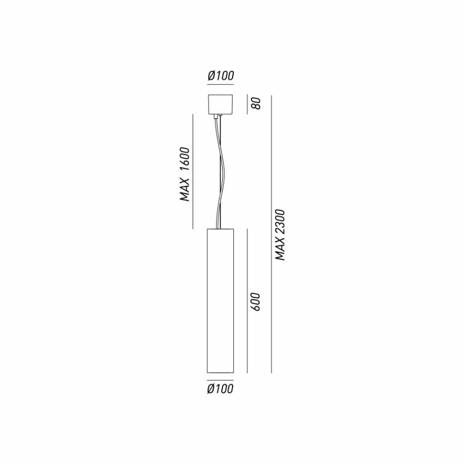 Lámpara Industrial suspensión Ø 10 cm Girasoles Il Fanale Viadurini