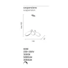 Lámpara Colgante Led en Metal Plateado, 2 Tamaños Diseño Moderno - Lumino Viadurini