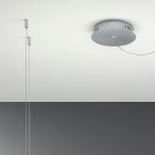 Lámpara de suspensión LED de metal con difusor de silicona - Libra Viadurini