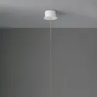 Lámpara de suspensión moderna con luz LED en metal pintado - Alerce Viadurini