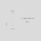 Lámpara colgante moderna en cerámica coloreada Made in Italy - Afoxe Viadurini