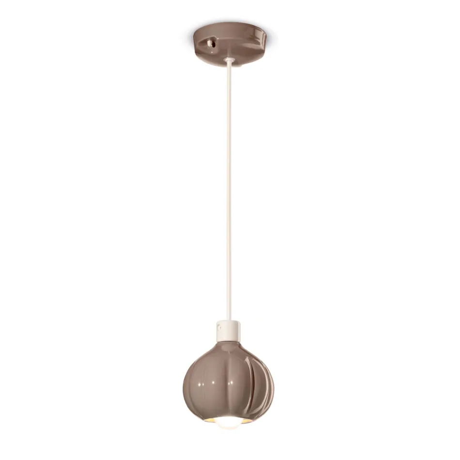 Lámpara colgante moderna en cerámica coloreada Made in Italy - Afoxe Viadurini