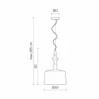 Pantalla para Lámpara de Suspensión Corta en Cerámica Blanca Brillante Diseño - Cadabra Viadurini