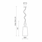 Pantalla para lámpara de suspensión de diseño de cerámica blanca brillante - Cadabra Viadurini