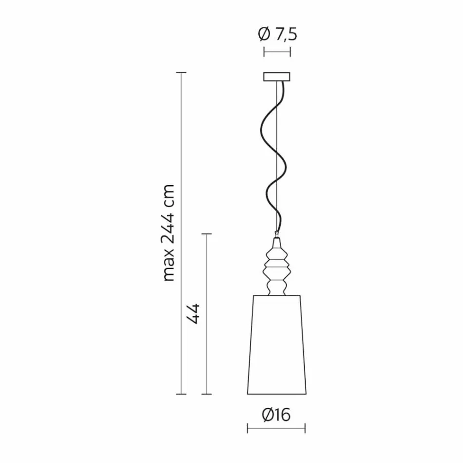 Pantalla para lámpara de suspensión de diseño de cerámica blanca brillante - Cadabra Viadurini