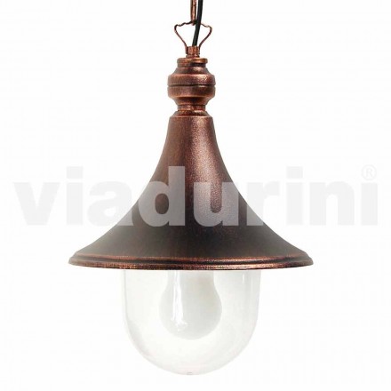 Lámpara de suspensión exterior de aluminio fabricada en Italia, Anusca. Viadurini
