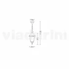 Lámpara de suspensión para exterior fabricada en aluminio, fabricada en Italia, Aquilina. Viadurini