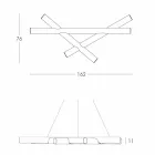 Lámpara de suspensión de polietileno White Slide Mesh producida en Italia Viadurini