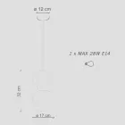 Lámpara de suspensión de cerámica y vidrio Made in Italy - Capocabana Viadurini