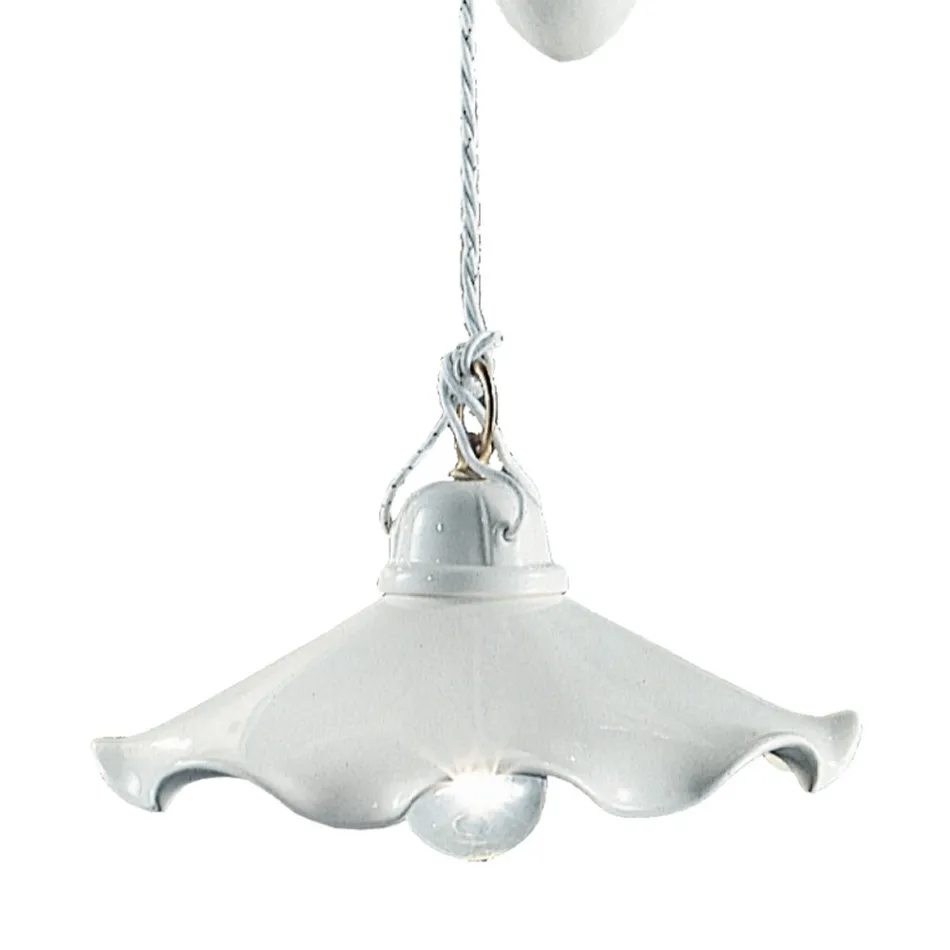 Lámpara de Suspensión Ups and Down en Cerámica Ondulada Brillo - Belluno Viadurini