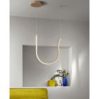 Lámpara de Suspensión Individual con Luz LED en Metal Pintado - Abeto Viadurini