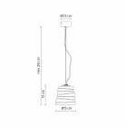 Lámpara de suspensión para sala de estar en vidrio blanco satinado 3 dimensiones - Suave Viadurini