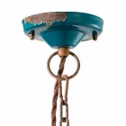 Lámpara colgante estilo industrial de cerámica y hierro Stephanie Viadurini