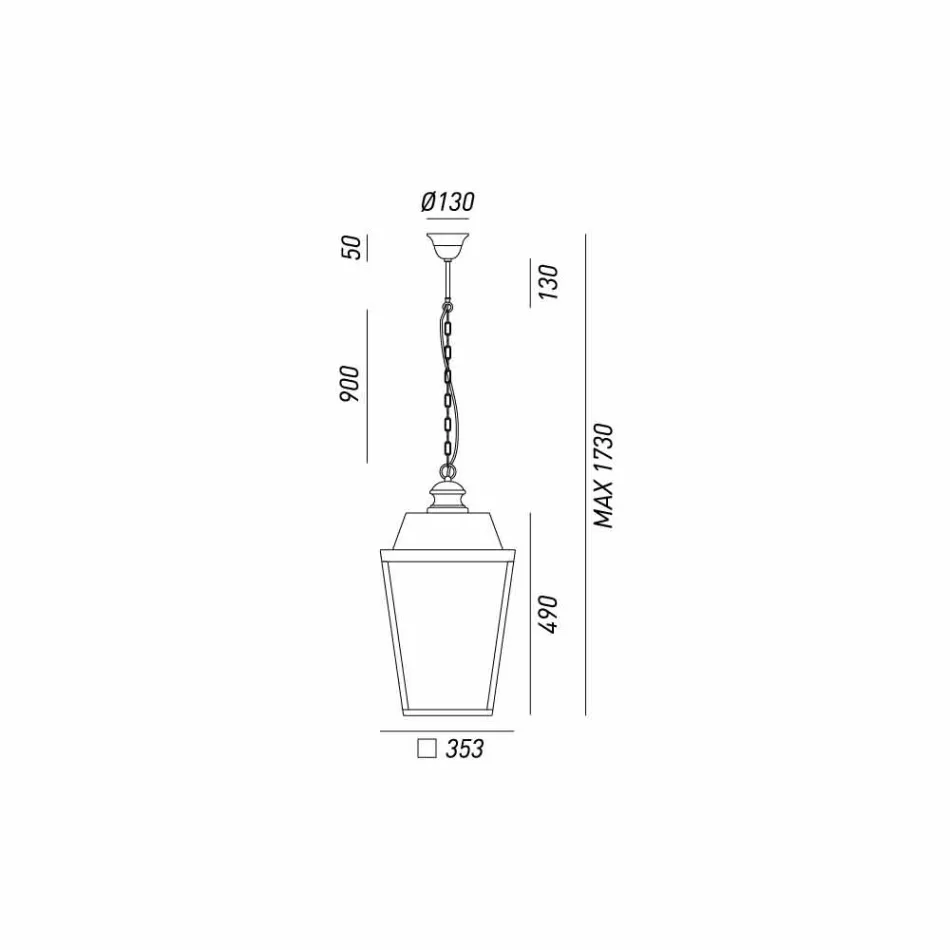 suspensión lámpara de estilo industrial Quadro Il Fanale Viadurini