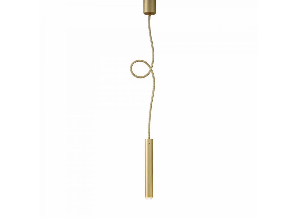 Lámpara de suspensión tubular moderna con cable flexible - Tubò Aldo Bernardi Viadurini