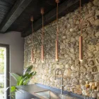 Lámpara de suspensión tubular moderna con cable flexible - Tubò Aldo Bernardi Viadurini