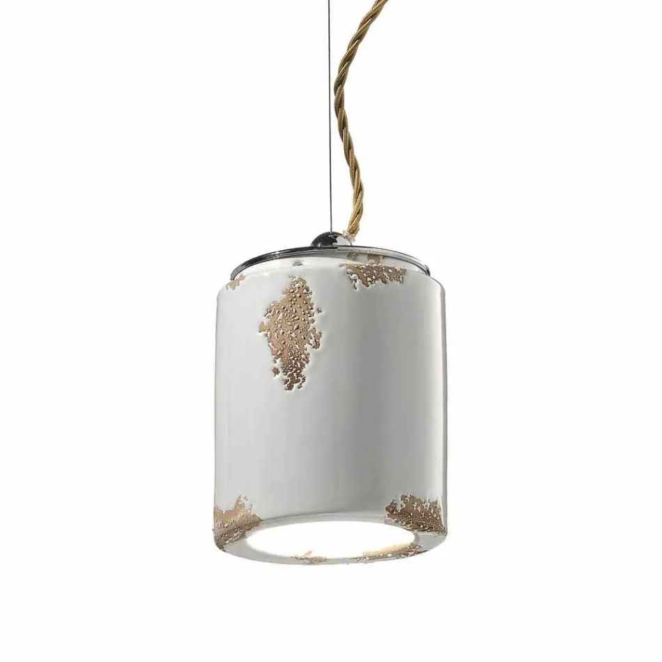 Lámpara colgante artesano vendimia Ferroluce Viadurini