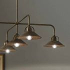 Lámpara de suspensión de diseño vintage con 5 luces en latón - Cascina by Il Fanale Viadurini