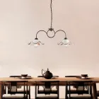 Lámpara de cristal y metal artesanal hecha en Italia para salón y dormitorio - Merope Viadurini